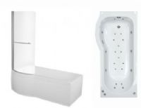 Trojan Concert Shower Bath 24 Jet Whirlpool Spa Bath With Panel & Screen