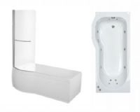 Trojan Concert Shower Bath 12 Jet Whirlpool Spa Bath With Panel & Screen