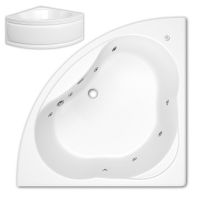 Trojan Laguna 1200 x 1200mm Corner 8 Jet Whirlpool / Jacuzzi Bath