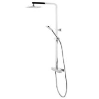Tavistock Index Thermostatic Diverter Bar Valve and Accessory Shelf with Shower Head and Single Function Shower Handset