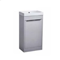 Tavistock Sequence Gloss Light Grey 450mm Freestanding Unit with 450mm Ceramic Basin