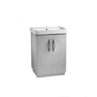 Tavistock Compass Gloss Light Grey 600mm Freestanding Unit with Ceramic Basin