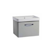 Tavistock Compass Gloss Light Grey 600mm Wall Mounted Unit with Ceramic Basin