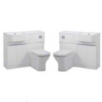 Tavistock Match Gloss White finish 1000mm Semi-Countertop & Back to Wall Unit with 1000mm Isocast Basin