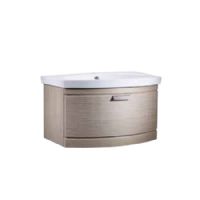 Tavistock Tempo Light Java Finish 650mm Wall Mounted Unit with 650mm Ceramic Basin
