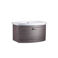 Tavistock Tempo Dark Java Finish 650mm Wall Mounted Unit with 650mm Ceramic Basin