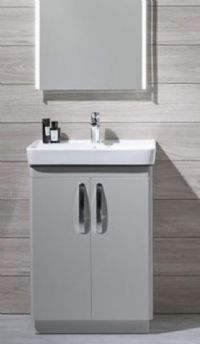 Tavistock Compass Gloss Light Grey 500mm Freestanding Unit