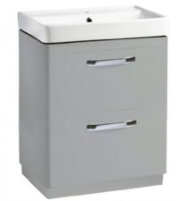 Tavistock Compass Gloss Light Grey 600mm Freestanding Unit